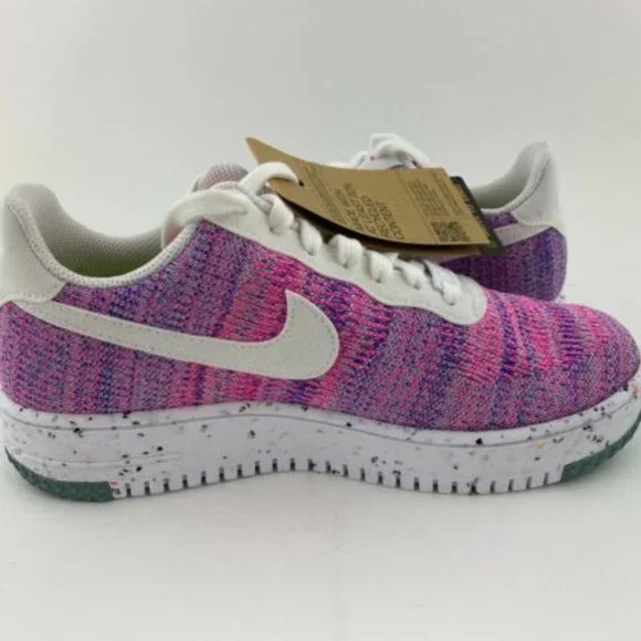 NEW Nike Air Force 1 Crater Flyknit Pink Purple Women's Sneakers Shoes - Picture 12 of 13